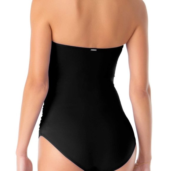 Anne Cole Twist-Front Ruched One-Piece Swimsuit - Picture 2 of 3